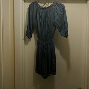 Blue jean short romper